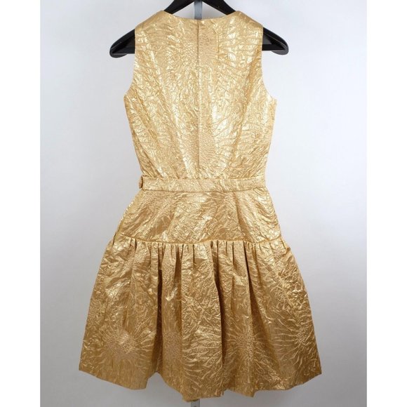 Mainbocher dress sz Small gold brocade excellent condition haute couture - Picture 2 of 9
